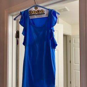 Lilly Pulitzer Blue Ruffle Tank